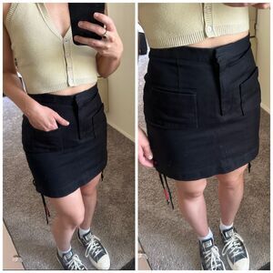 & Other Stories Black Mini Skirt